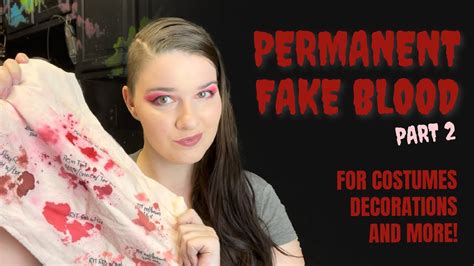 how to make fake blood for clothes uk|how to make artificial blood.